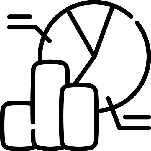 An icon of charts, graphs and data